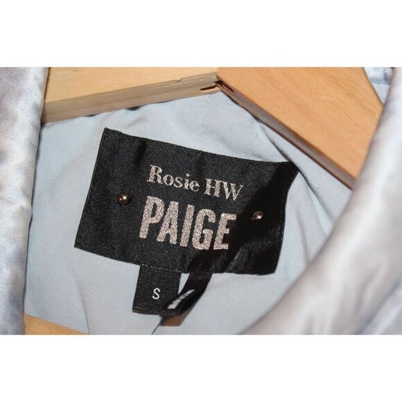 PAIGE Rosie HW Silk Tie-Dye Bomber Jacket "Forever & Ever" Embroidered Small ($3 - Picture 6 of 11